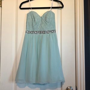 Short strapless prom/formal dress